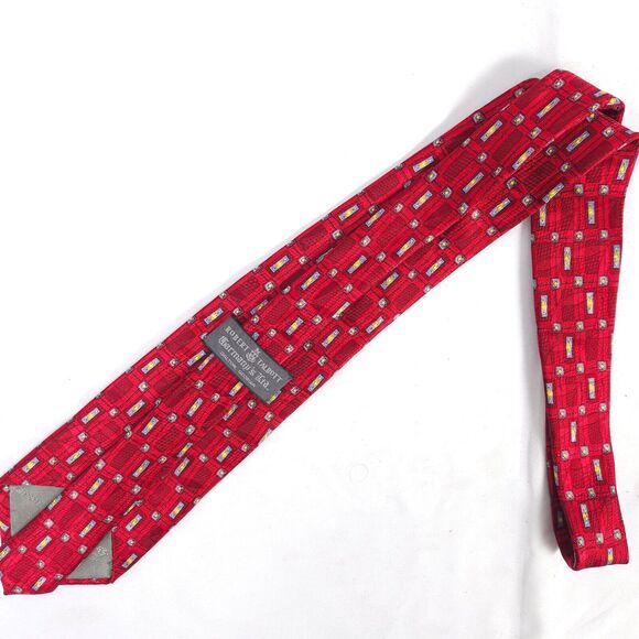 Robert Talbott Red Geometric Silk Tie 4" x 59" Made In USA - Picture 3 of 6